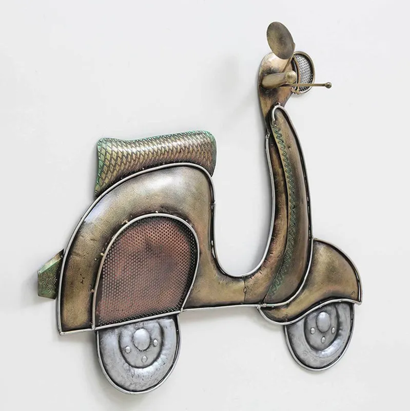 Vintage Scooter Iron Wall Accent - Copper media 4