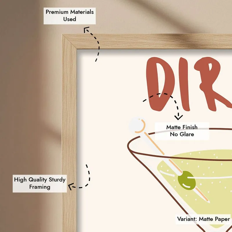 Dirty Martini Archival Canvas Wall Art - White media 9