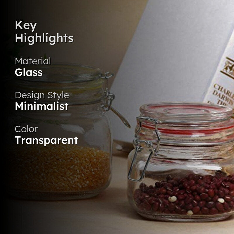 Clyra Airtight Glass Jar (500 mL Each) - Set Of Two media 2