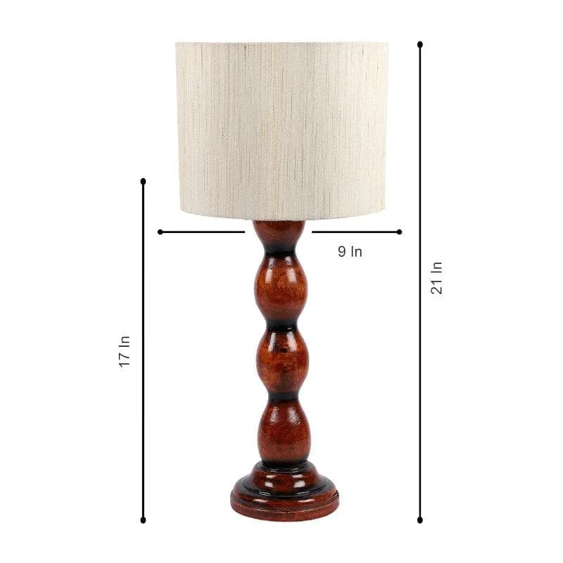 Urbane Winde Fabric Table Lamp - White,Brown media 6