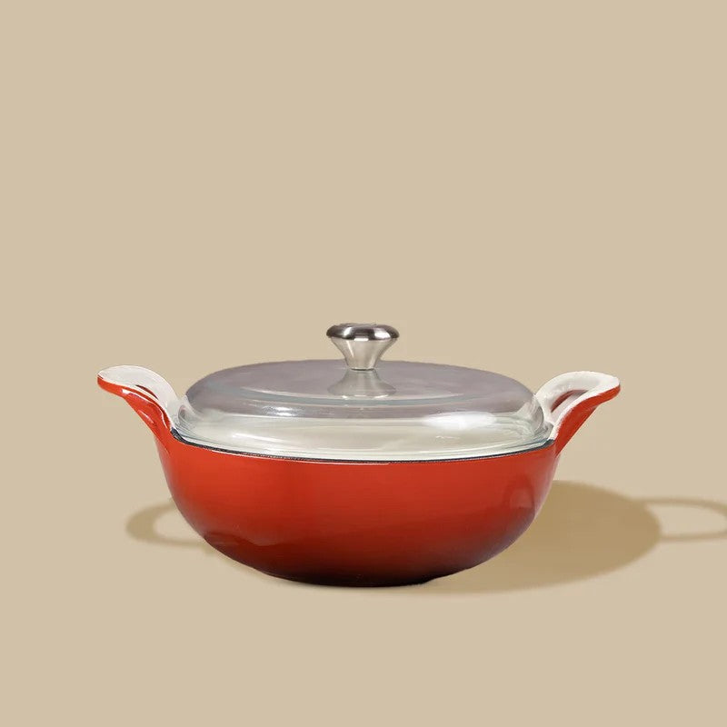 Cumin Co Enamel Cast Iron Kadhai (3200 mL) - Rust media 3