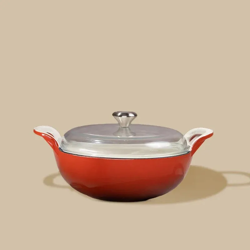 Cumin Co Enamel Cast Iron Kadhai (3200 mL) - Rust media 3