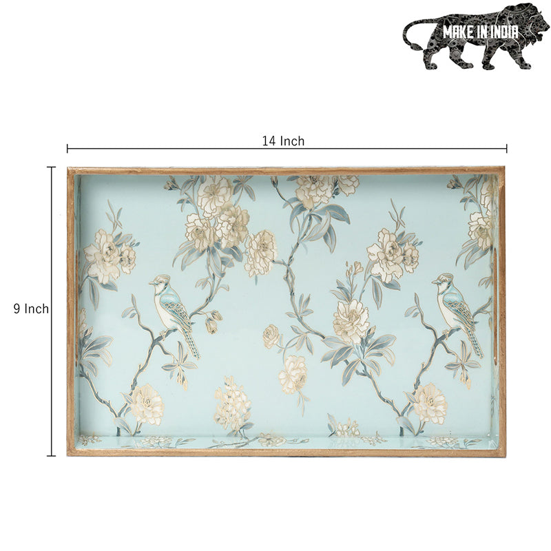 Ketaki Enamel Coated Serving Tray - Aqua Green media 7