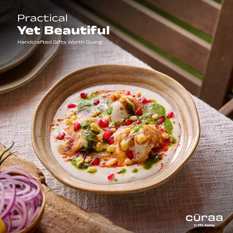 Cüraa  By YFL Home Rustic Facet & Flow Pasta Plate - 650 mL media 5