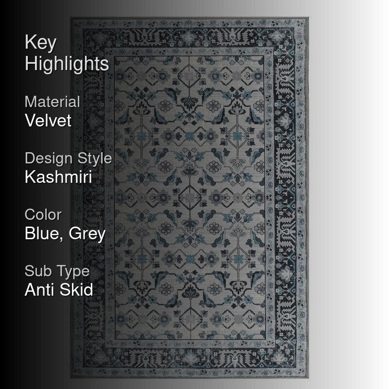 Opal Dunes Velvet Rectangle Anti-Skid Carpet media 2