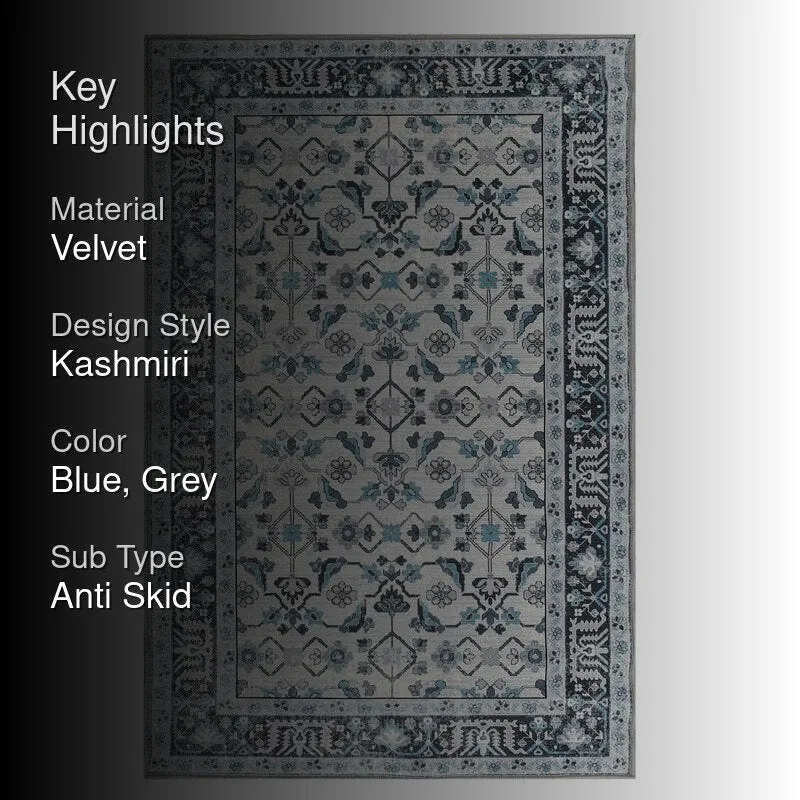 Opal Dunes Velvet Rectangle Anti-Skid Carpet media 2