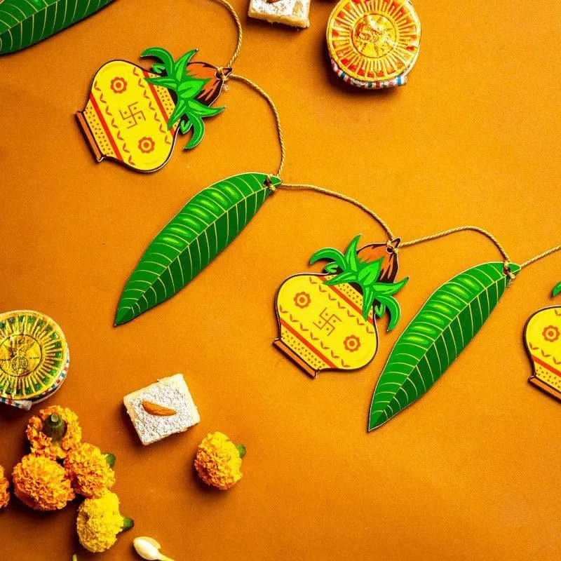 Kalash And Mango Leaf Festive Toran media 6