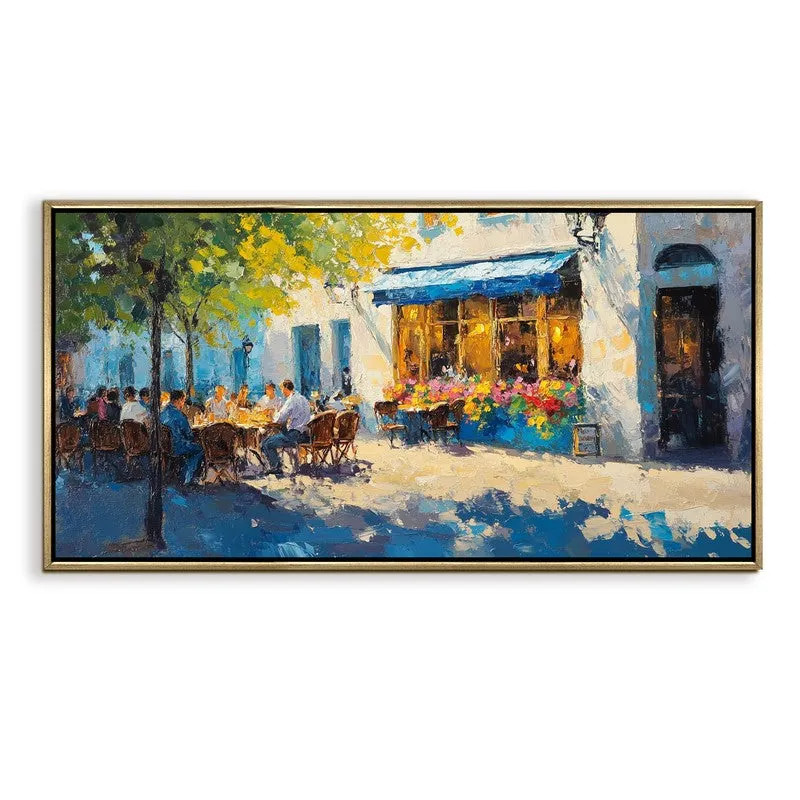 Dappled Bistro Canvas Wall Painting With Frame media 3
