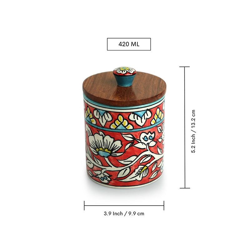 Rang-E-Gul Ceramic Jar ( 420 mL Each) - Set Of Two media 6