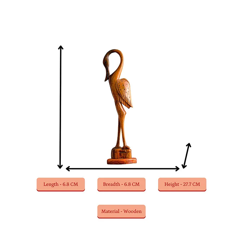 Timber Crane Wood Showpiece media 8