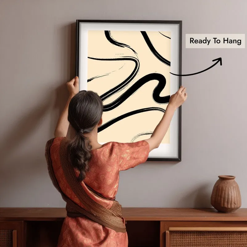 Fluid Balance Canvas Wall Painting With Black Frame media 6