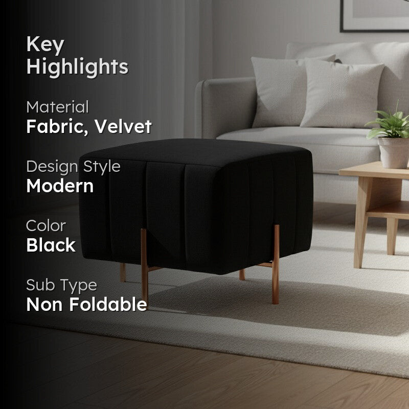 Brixa Restella Ottoman - Black media 2