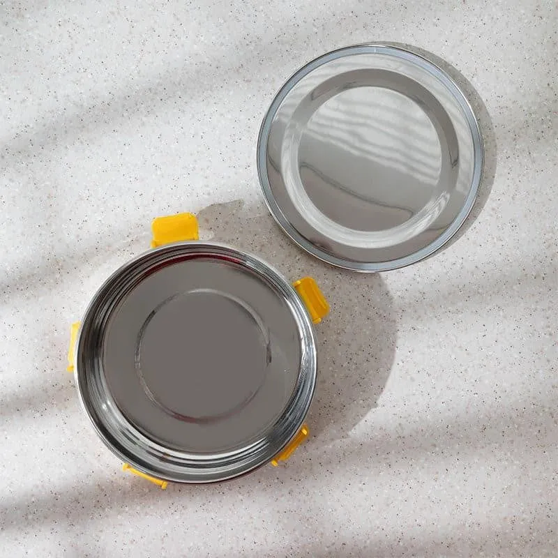 Clip Lock Lunch Box (875 mL) - Yellow & SIlver media 3