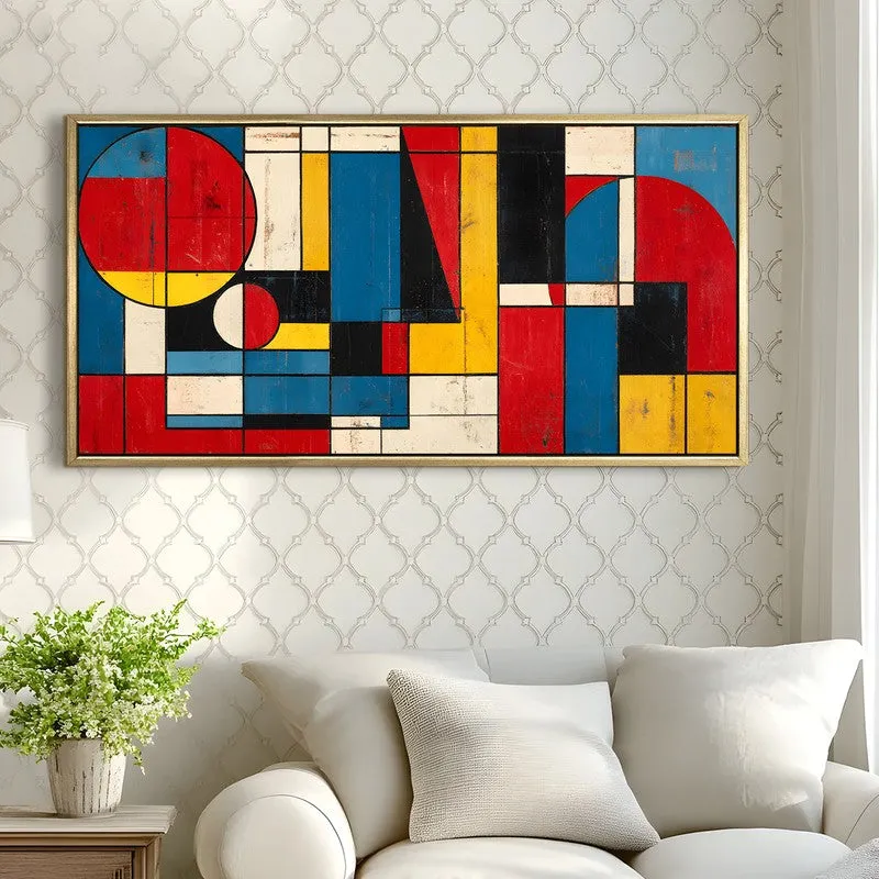 Color Constructs Canvas Wall Painting With Frame media 4