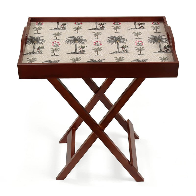 India Circus Palmtree Multicolor Rectangle Teakwood Side & Bedside Table media 3