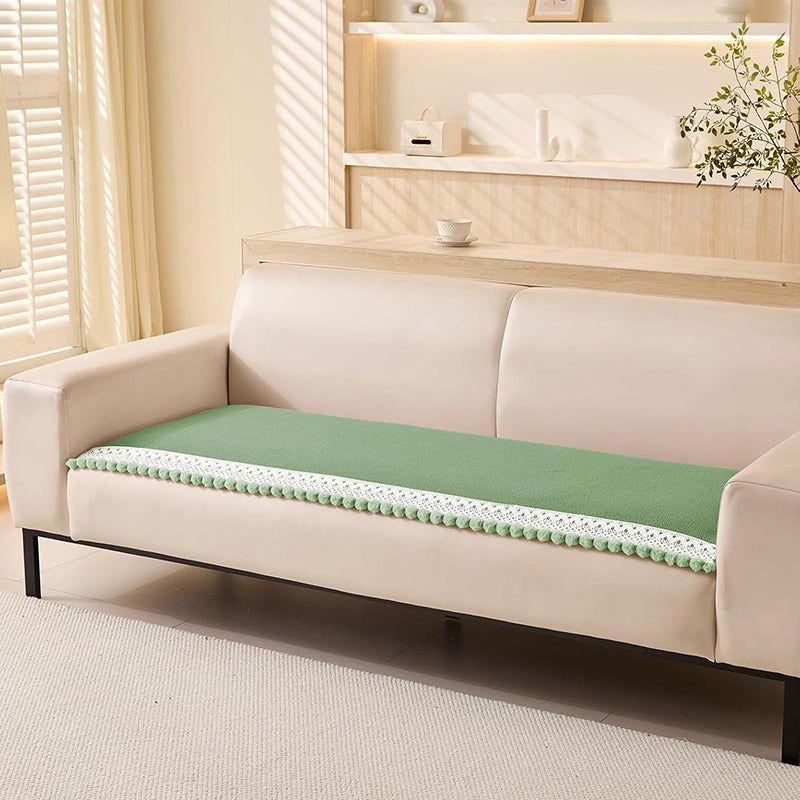 Emris Chenille Sofa Mat - Green media 3