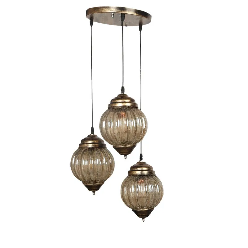 Vintage Cluster Glass Ceiling Lamp media 3