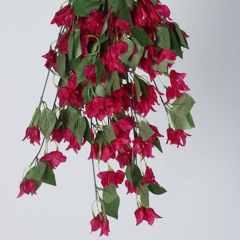 Faux Lush Hanging Bougainvillea - Pink - 2.5 Feet media 3