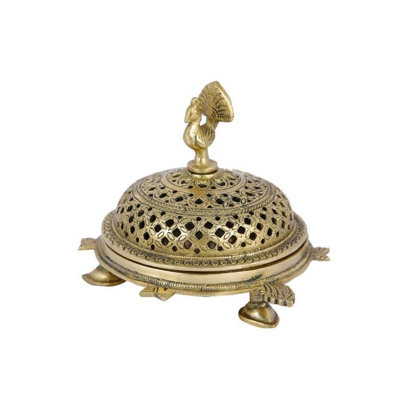 Brass Peacock Loban Dhoop Holder media 3