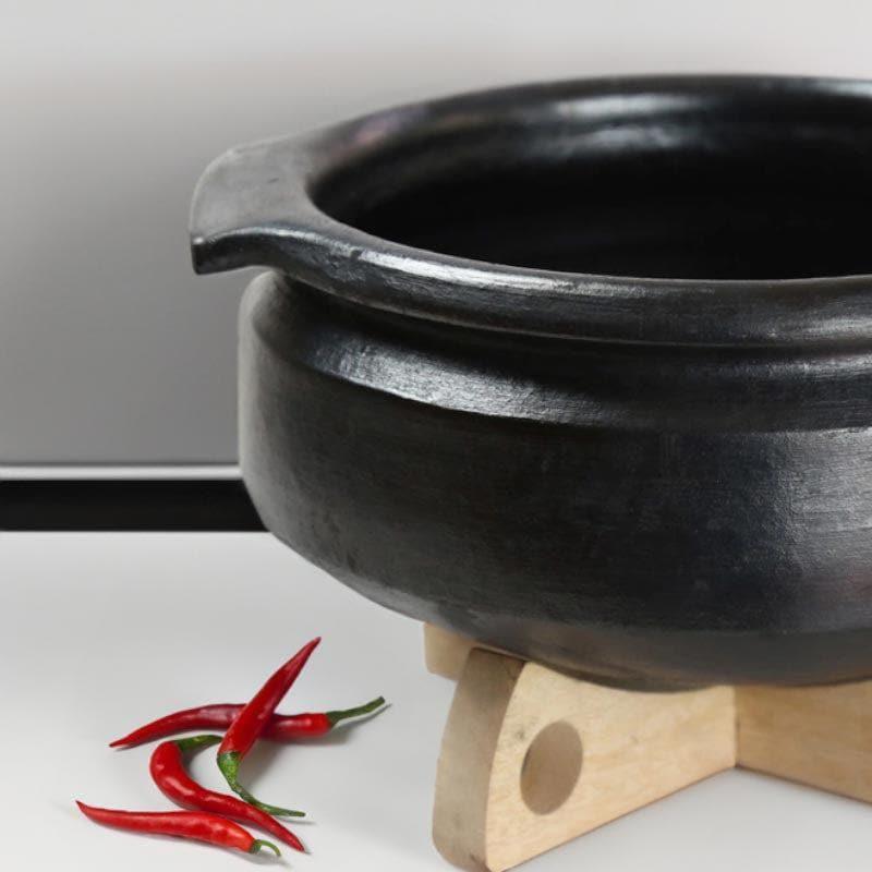 Vritra Clay Pot Black 2000 mL / 9 Inches media 3