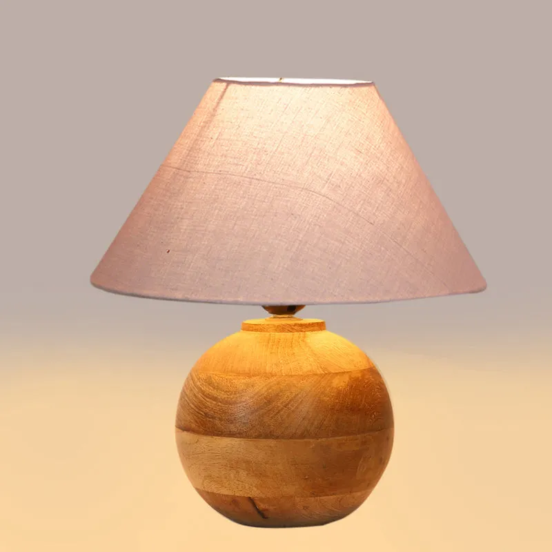 Cotin II Orb Cotton Table Lamp - Grey,Brown media 4