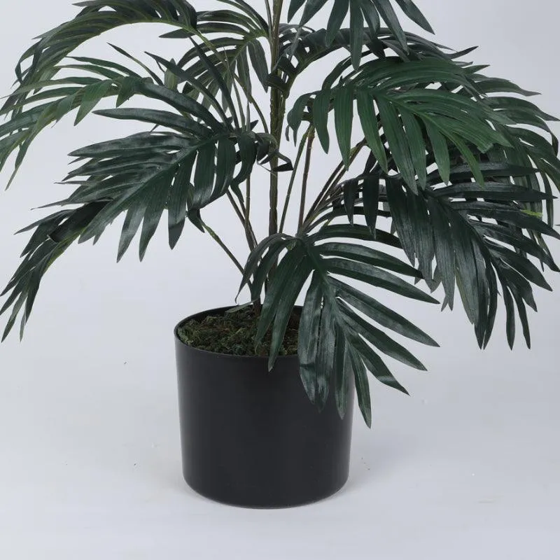 Faux Golden Cane Areca Palm Plant With Black Plastic Pot - 2.46 ft media 6