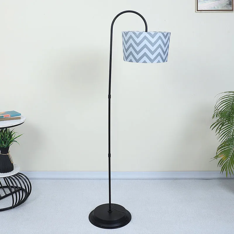 Chevron Light Printed Arched Floor Lamp media 3