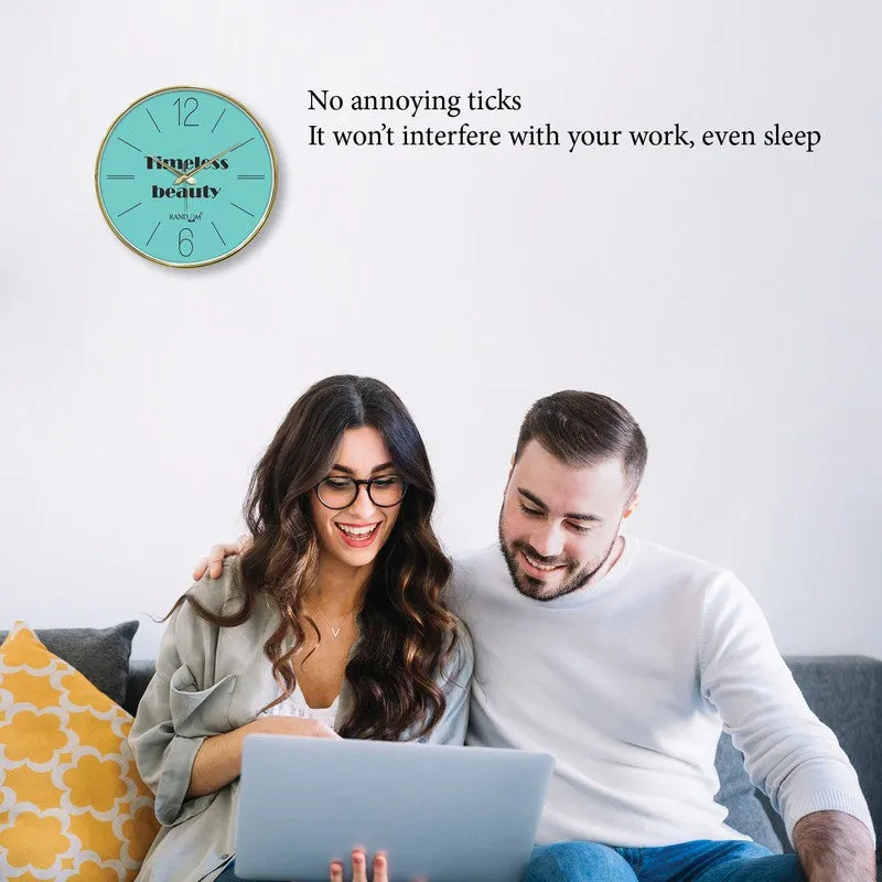 Timeless Beauty Round Analog Wall Clock - Blue media 5