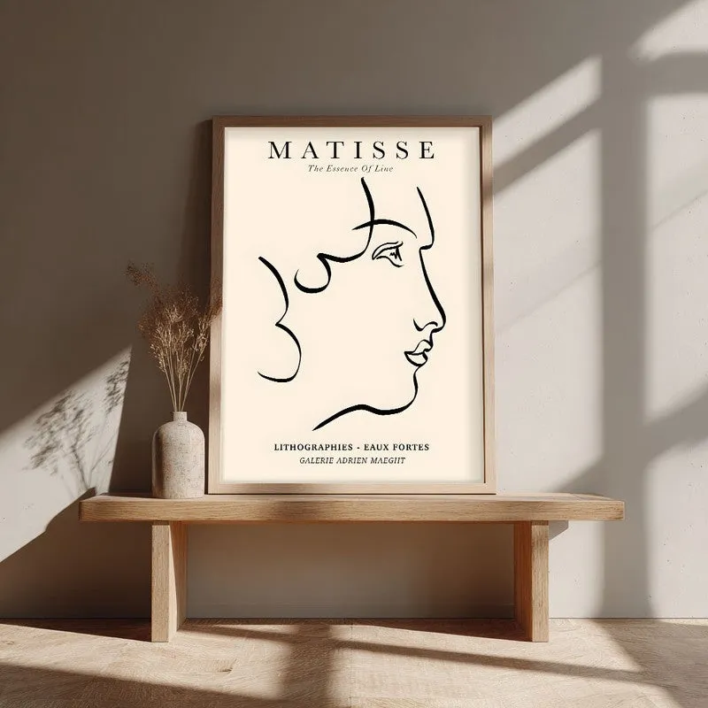 Contour Calm Canvas Wall Painting With Brown Frame media 4