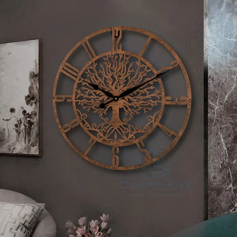 Spring Silent Wall Clock - Bronze media 3