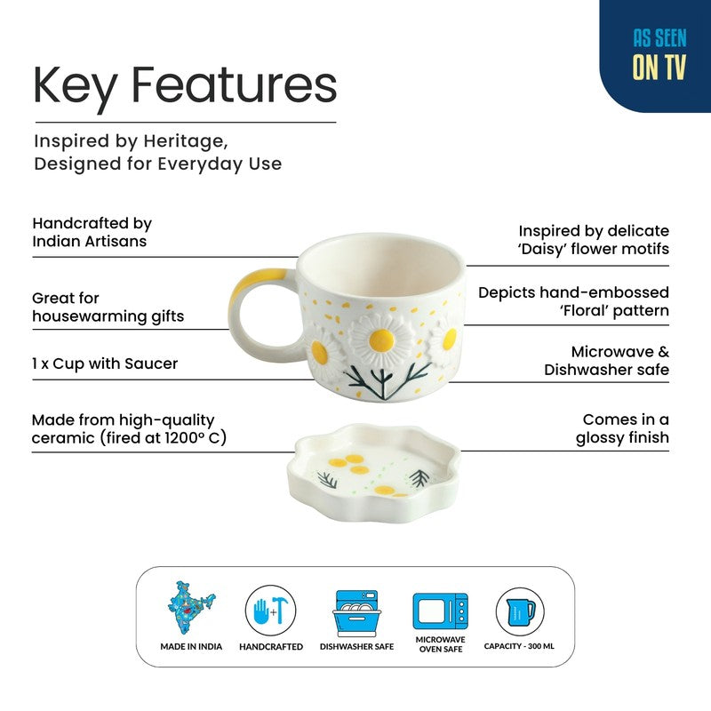 Floral Bloom Cup & Saucer - 300 ML media 5