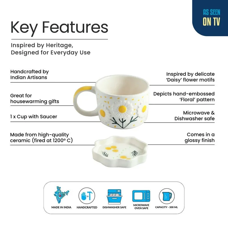 Floral Bloom Cup & Saucer - 300 ML media 5
