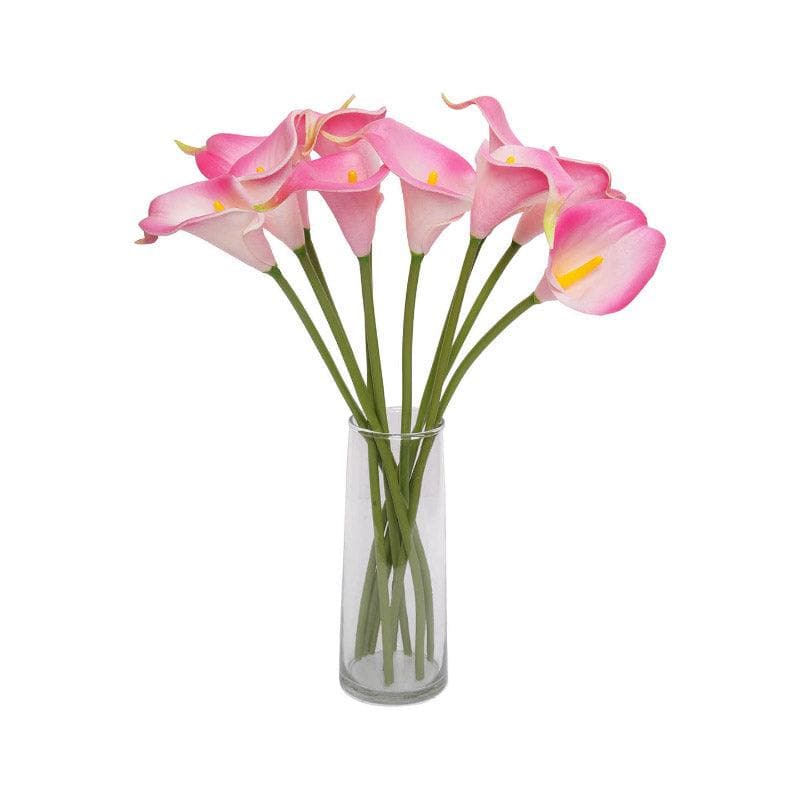 Modern Minimalistic Vase With 10 Pieces Calla Lily Bunch media 3