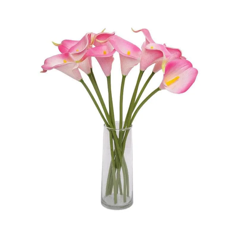 Modern Minimalistic Vase With 10 Pieces Calla Lily Bunch media 3