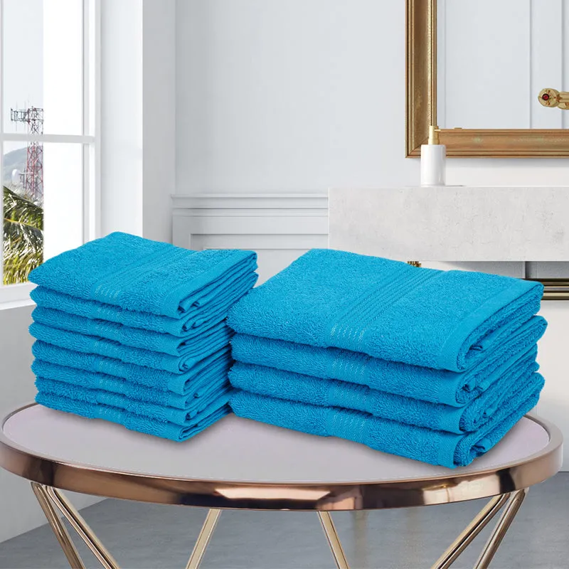 Eva Quick Dry Towel Combo (Blue) -Twelve Piece Set media 1