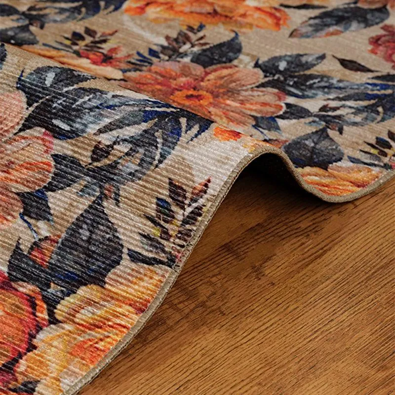 Charlotte Floral Carpet - Orange & Red media 5