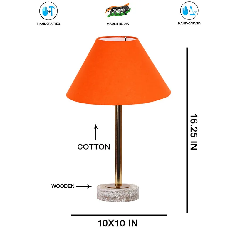 Cotin II Rodin Wooden Table Lamp - Orange,Gold,White media 7