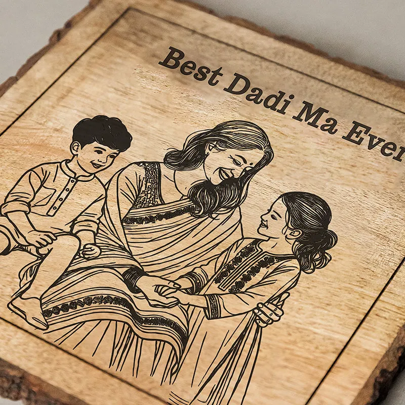 Best Dadi Ma Ever Wood Showpiece - Square media 4