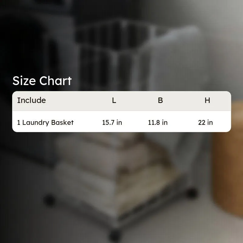 Homezy Foldable Iron Laundry Basket - White media 8