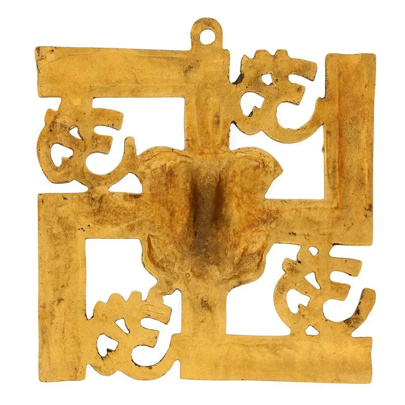 Swastika Om Ganesha Religious Metal Wall Accent media 6