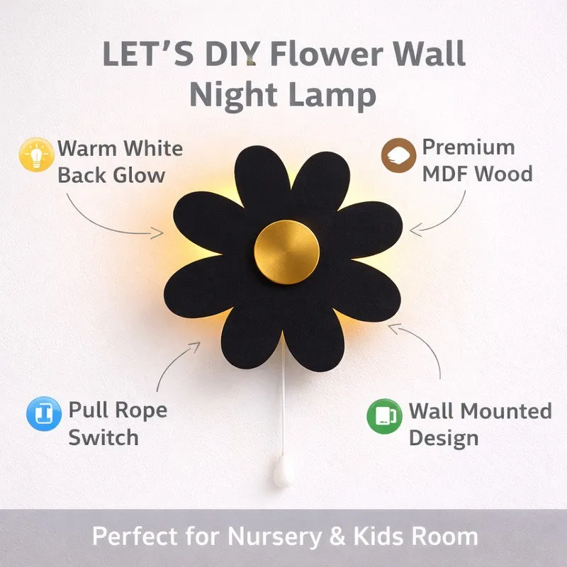 Lumiflora Battery Operated MDF Wall Lamp - Black media 7