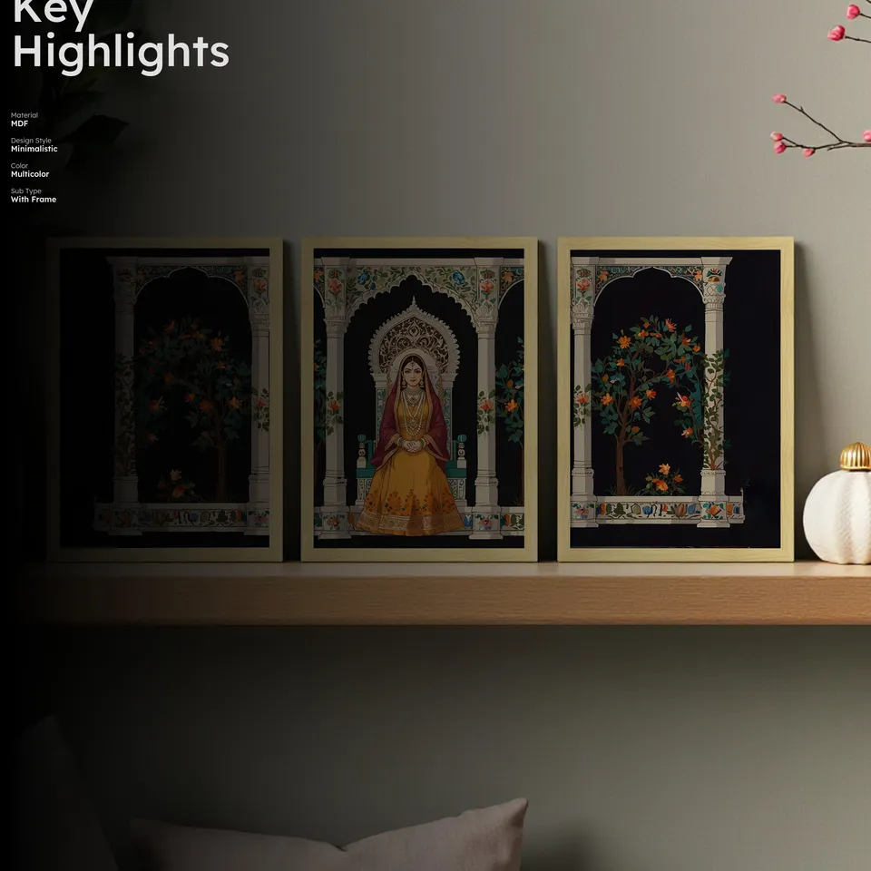 Divine Darbar Wall Art Collection - Set Of Three media 2