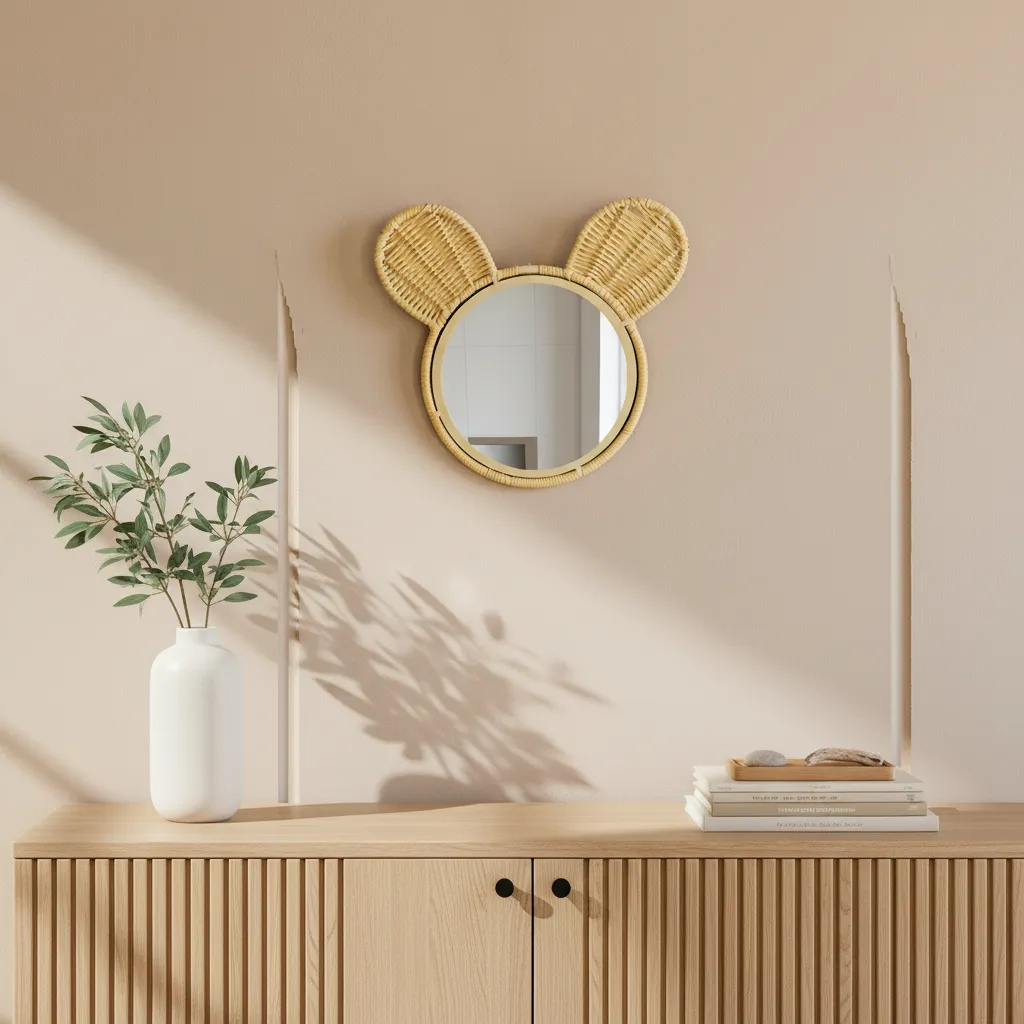 Orange Tree Bear Cane Wall Mirror media 1