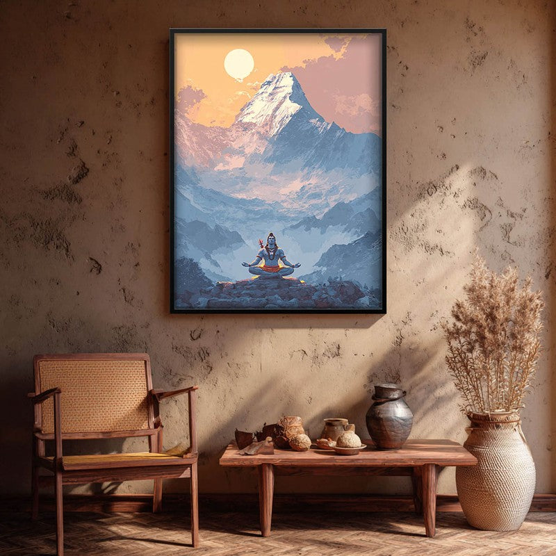 Mahadev Meditating Blissful IV Wall art
