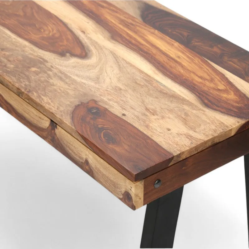 Xexon Sheesham Wooden Center Table - Brown,Black media 6