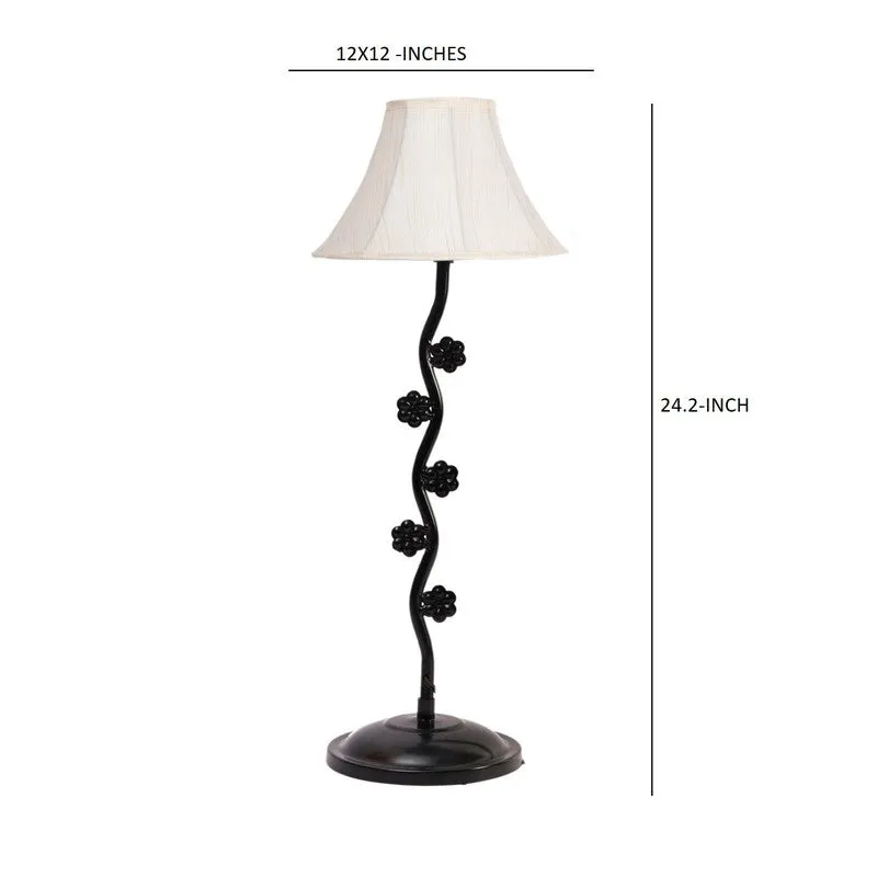 Astreva Cotton Table Lamp With Iron Base - White media 7