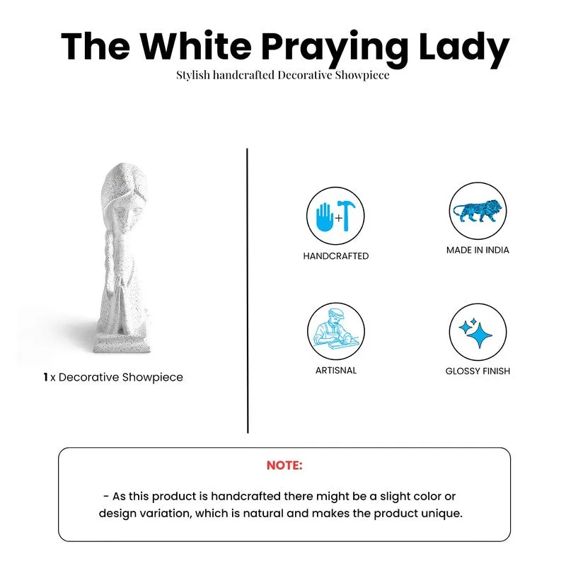 Praying Lady Resin Decorative Showpiece media 6