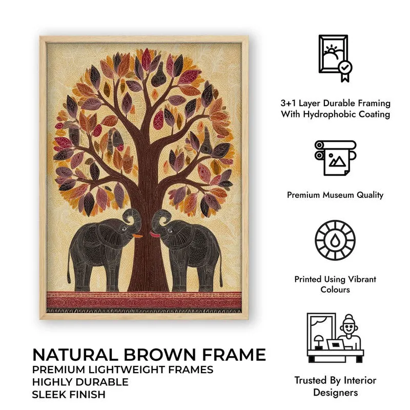 Aranya Canvas Wall Painting With Brown Frame media 11