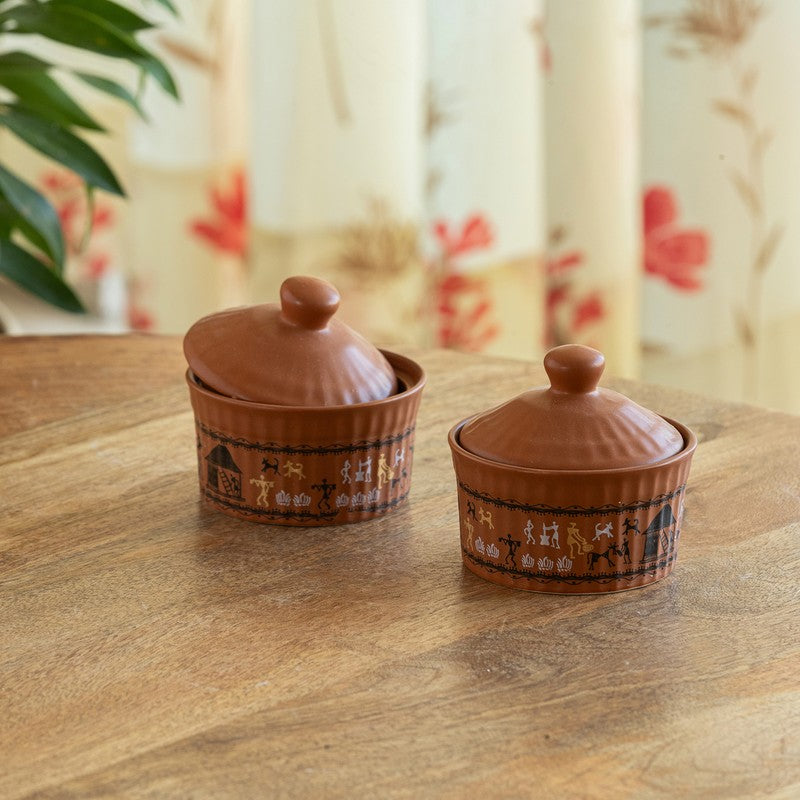 Elora Craft Ceramic Jar (170 mL) - Set Of Two