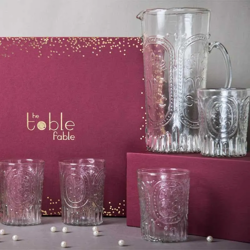 Glassy Glamour Jug & Glass Gift Box - Set Of Five media 1